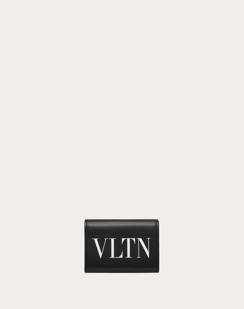 Valentino Garavani - Vltn Wallet - Black/white - Man - Wallets And Small Leather Goods