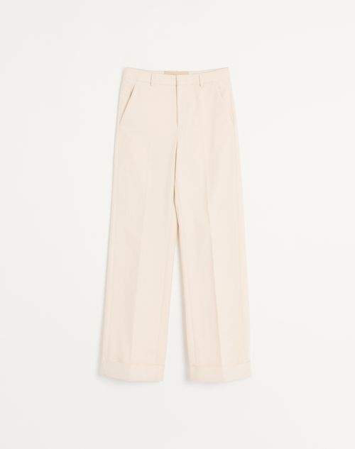 Valentino - Cuffed Cotton Canvas Trousers - Shell - Man - Trousers And Shorts