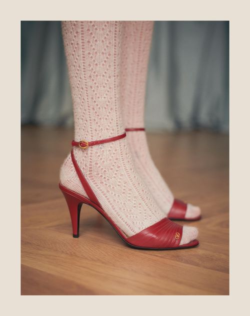 Ladycrush Sandal In Kidskin 85mm for Woman in Ivory Ladycrush Sandal In Kidskin 85mm for Woman in Ivory