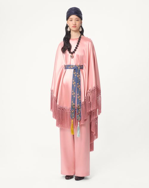 Valentino - Double Duchesse Trousers - Geranium - Woman - Trousers And Shorts
