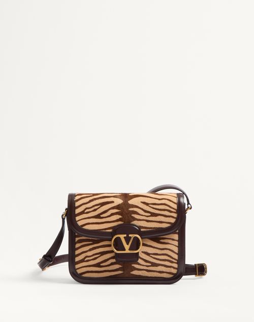 Valentino Garavani - Valentino Garavani 9to5 Shoulder Bag In Animalier Pony- Effect Calfskin
 - Beige/testa Di Moro - Man - Shoulder Bags