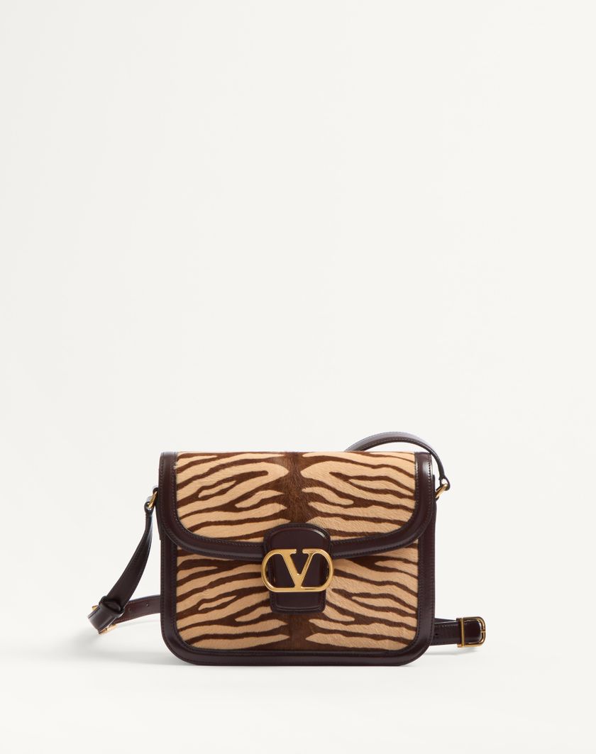 Valentino Handbags Borsa A Spalla Valentino Garavani 9to5 In Vitello Effetto Pony Animalier per Uomo in Beige/testa Di Moro/oak Brown | Valentino IT