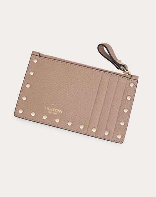 Valentino Garavani Rockstud Grainy Calfskin Wallet