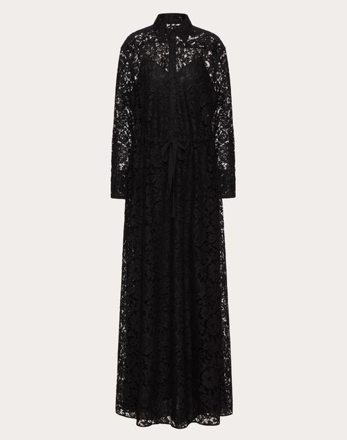Valentino - Heavy Lace Evening Dress - Black - Woman - Woman Ready To Wear Sale