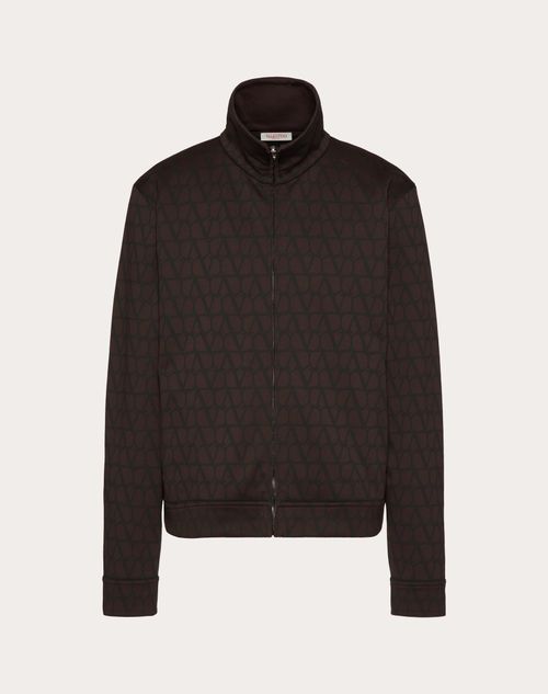 Valentino - Cotton High-neck Sweatshirt With Zipper And Toile Iconographe Print - Black - Man - T-shirts And Sweatshirts