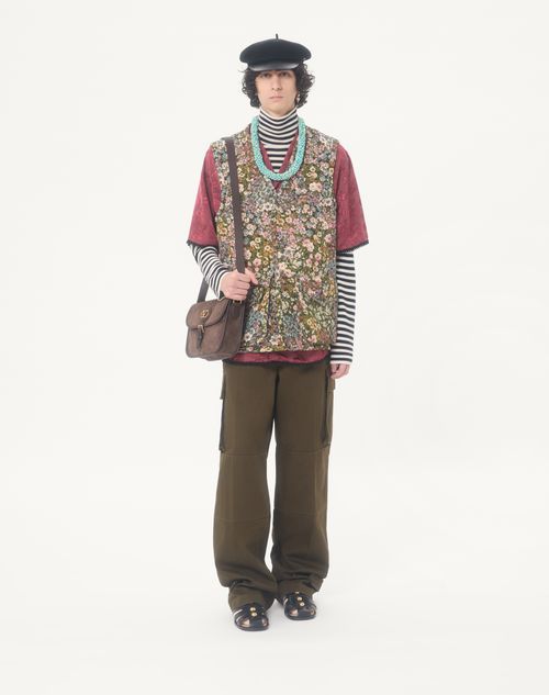 Valentino - Valentino Cargo Trousers In Cotton Gabardine - Military Green - Man - Trousers And Shorts