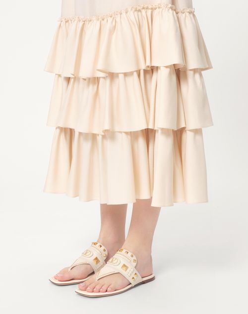 Valentino Garavani - Plaster Caster Goatskin Thong Sandal - Ivory - Woman - Shoes