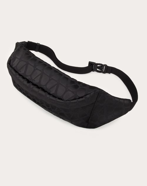 Black Iconographe Nylon Belt Bag for Man in Black | Valentino SI Black Iconographe Nylon Belt Bag for Man in Black | Valentino SI