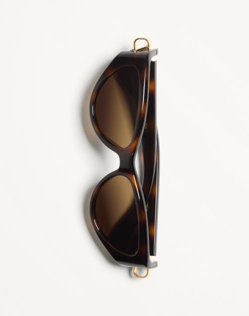 Valentino - Cat-eye Acetate Glasses - Havana/brown - Woman - Akony Eyewear - Accessories