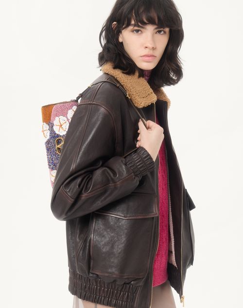 Valentino - Aged-effect Leather Caban - Testa Di Moro - Woman - Coats And Outerwear