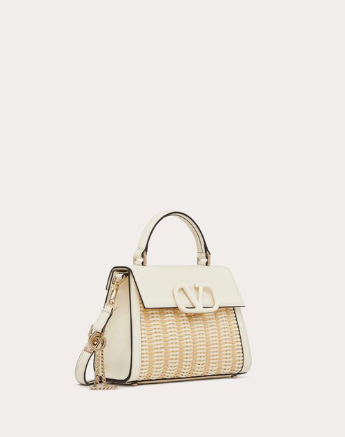 Valentino Garavani - Small Vsling Wicker Handbag - Natural/ivory - Woman - Shelf - W Bags - Summer Bags