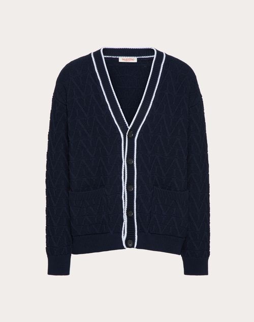 Red Valentino CARDIGAN IN COTONE CON MOTIVO TOILE ICONOGRAPHE