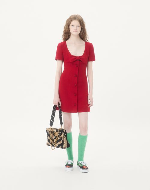 Valentino - Short Dress In Plain Wool Tweed - Paris - Woman - Shelf - Wrtw - Le Méta-théâtre Des Intimités 2