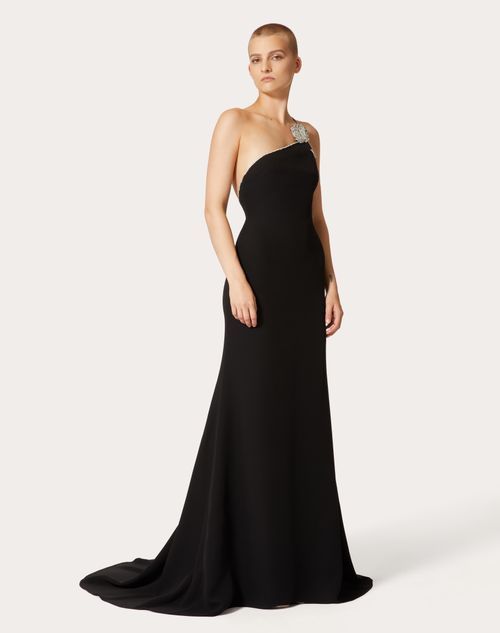 Valentino - Vestido De Noche De Cady Couture Bordado - Negro - Mujer - Mujer