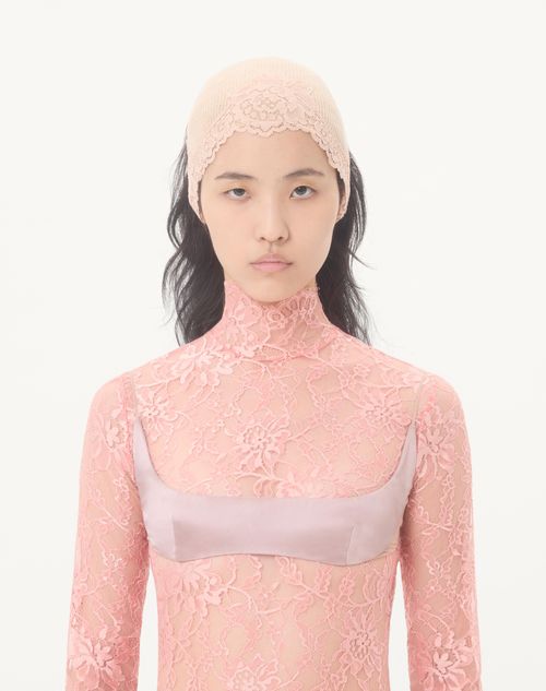 Valentino - Floral Lace Body - Peach Rose - Woman - Shirts And Tops