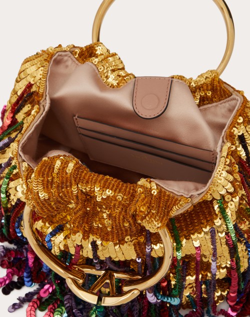 Valentino Garavani Gold Mini Carry Secrets Bag