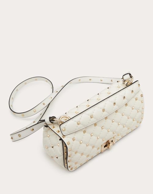 Small Nappa Rockstud Spike Bag for Woman in Candy Rose