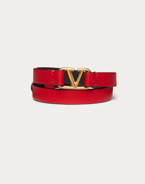 Valentino Vlogo Signature Leather Bracelet