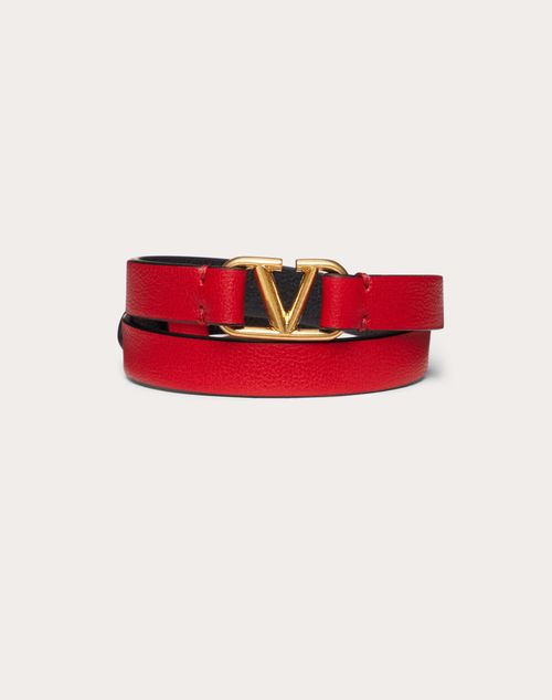Vlogo Signature Double-strap Bracelet In Calfskin for Woman in 