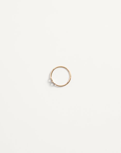 Valentino Garavani - Vlogo Signature Metal And Swarovski® Crystal Ring - Gold - Woman - Jewelry