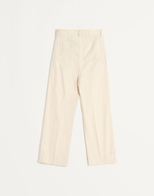 Valentino - Cuffed Denim Pants - Ecru - Man - Denim