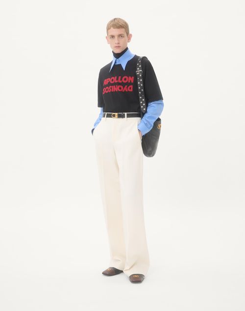 Valentino - Valentino Cotton T-shirt With Apollon/dyonisos Print - Black/red - Man - T-shirts And Sweatshirts