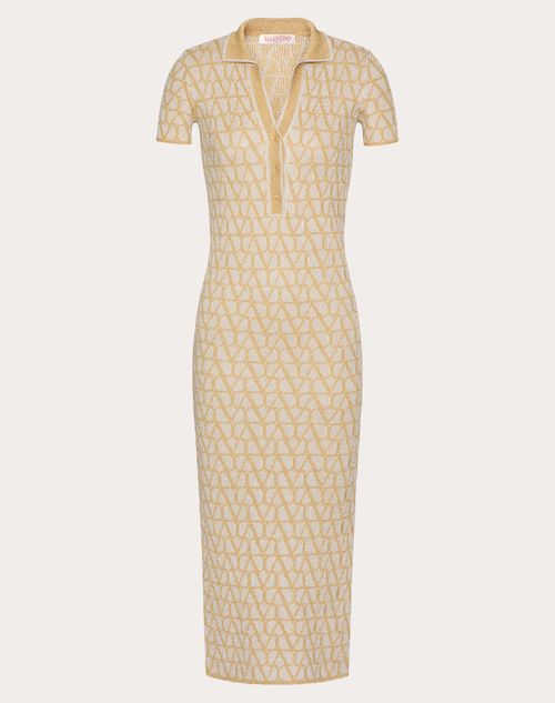 Valentino - Toile Iconographe Lurex And Jacquard Dress - Gold - Woman - Ready To Wear