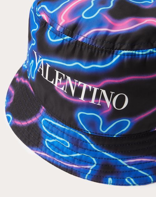 Valentino Garavani - Neon Camou Bucket Hat - Black/multicolor - Man - Man Bags & Accessories Sale