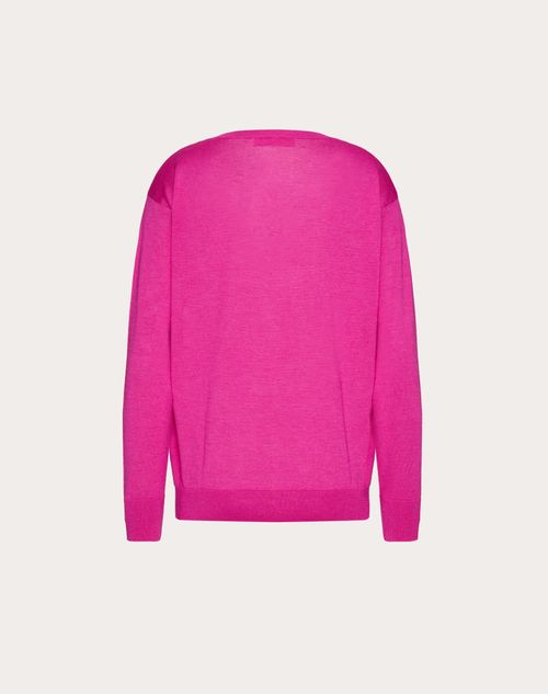 Valentino - Cashmere Silk Jumper - Pink Pp - Woman - Knitwear