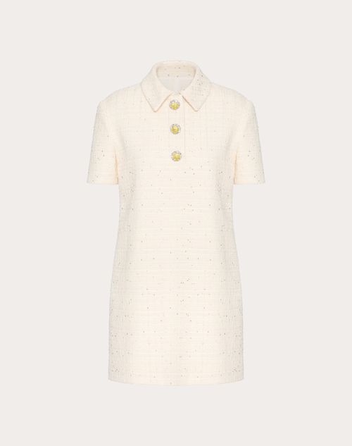 Valentino - Delicate Tweed Short Dress - Natural - Woman - Dresses