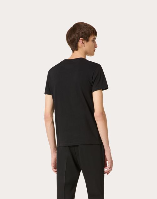 Vltn T-shirt for Man in Black | Valentino IL