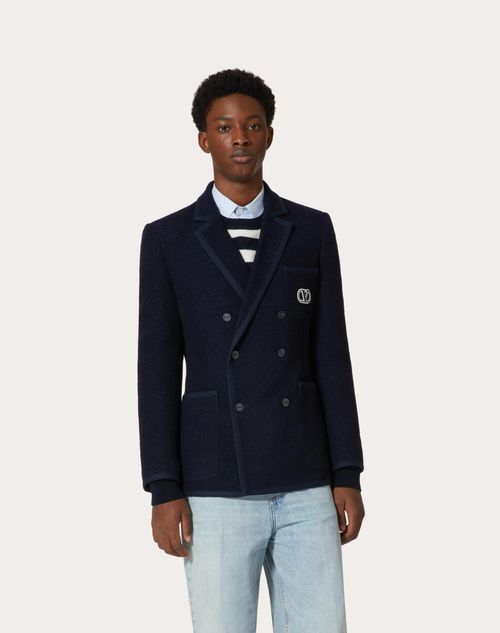 Double breasted hot sale coat navy