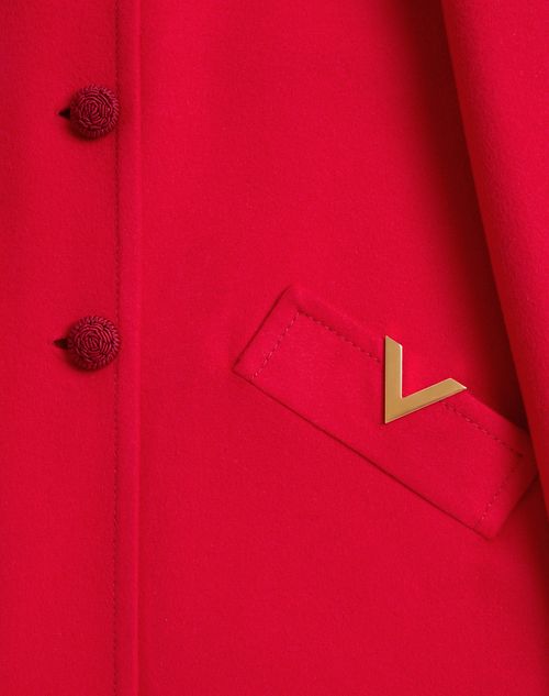 Valentino - Compact Drap Coat - Paris - Woman - Coats And Outerwear