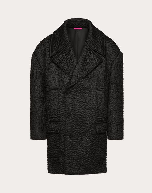 Valentino - Double-breasted Bouclé Wool Coat - Black - Man - New Arrivals