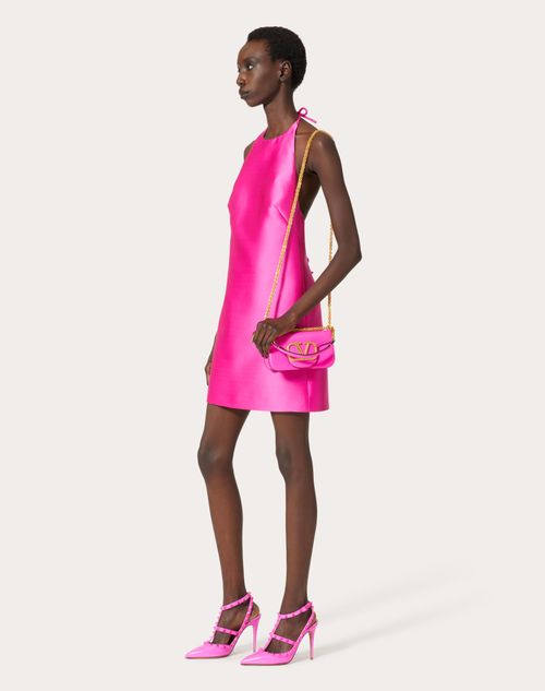 Valentino Garavani - Locò Small Shoulder Bag In Calfskin - Pink Pp - Woman - Mini Bags
