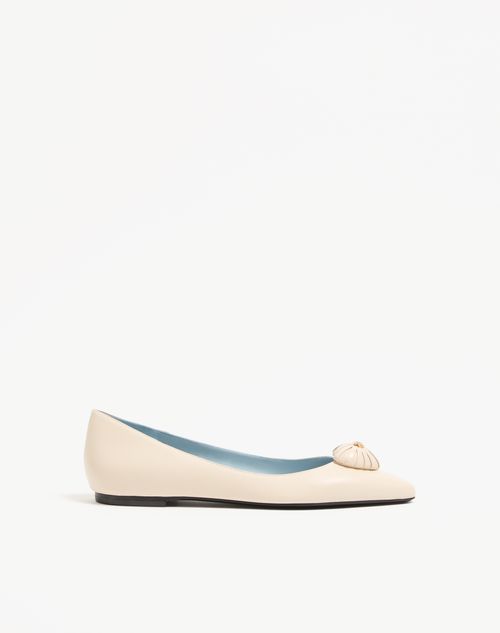 Valentino Garavani - Coeur Royal Kidskin Ballerina - Butter - Woman - Woman Sale
