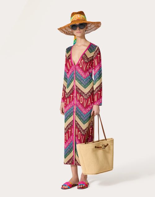 Valentino - Valentino Chevron Lurex Cardigan - Multicolor - Woman - Women Valentino Escape 2024 Collection