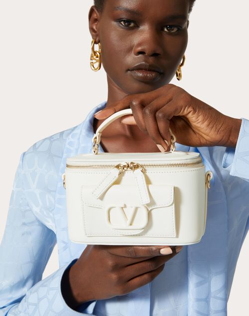 Valentino Garavani - Mini Locò Handbag In Calfskin - Ivory - Woman - Mini And Micro Bags