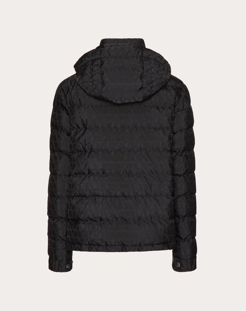 Valentino - Nylon Down Jacket With Toile Iconographe Pattern - Black - Man - Outerwear