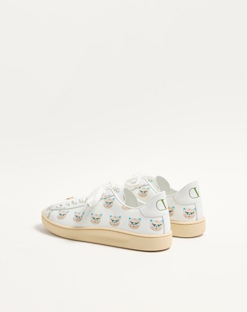 Valentino Garavani - Royco Sneaker In Nappa Calfskin With Le Chat De La Maison Motif - White - Man - Sneakers