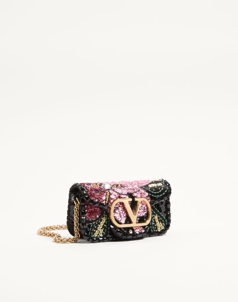 Valentino Garavani Locò Small Embroidered Shoulder Bag Woman Multicolour Uni
