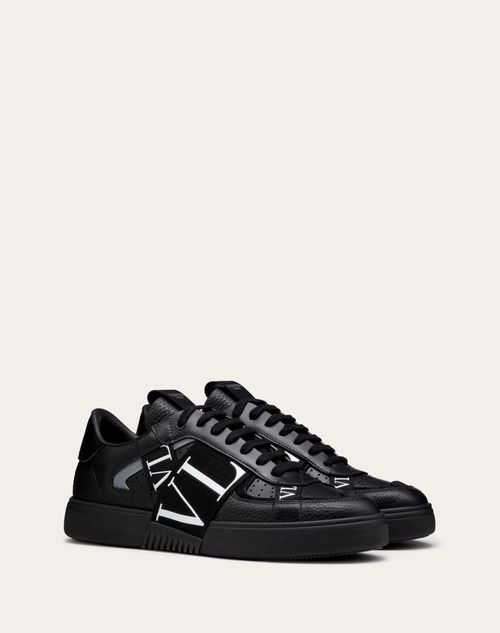 velsignelse Quilt Droop Low-top Calfskin Vl7n Sneaker With Bands for Man in White/ Black | Valentino  US