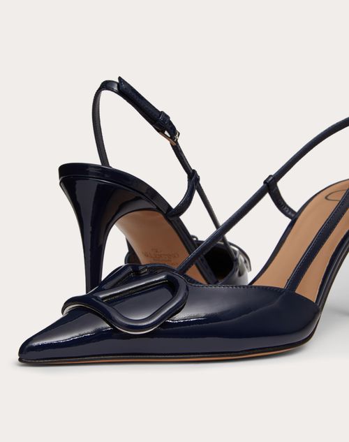 VALENTINO Black Multi-strap Patent Leather & Satin Block Heel Mary Jane  Pumps