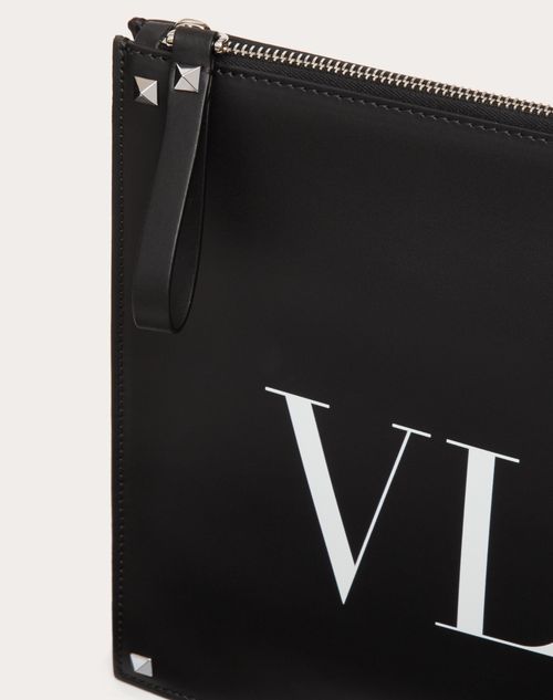 Pochette Vltn En Cuir pour Homme en Noir Valentino FR