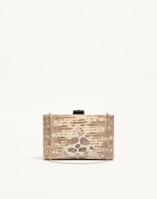 Valentino Garavani - Valentino Garavani Berthe Clutch In Tejus - Grey - Woman - Clutches