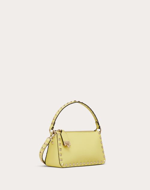 Valentino Garavani - Small Rockstud Grainy Calfskin Crossbody Bag - Light Yellow - Woman - Mini Bags