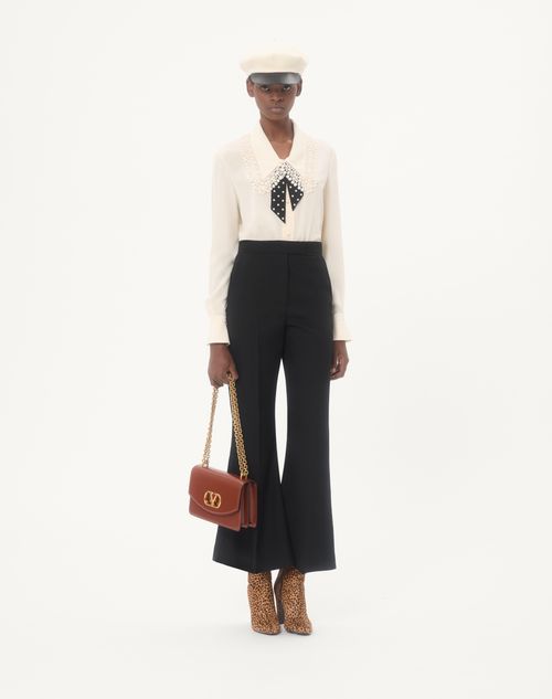 Valentino - Crepe De Chine Shirt - Ivory - Woman - Shirts & Tops