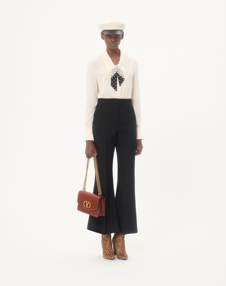 Valentino Crepe De Chine Shirt Woman Ivory 38