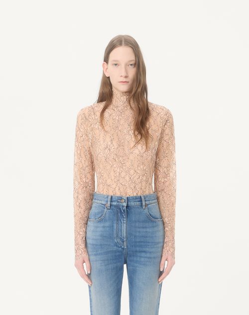 Valentino - Rebrodé Lace Bodysuit - Skin - Woman - Lingerie