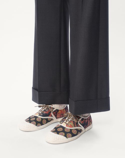Wool Gabardine Pants With Turn-ups for Man in Anthracite Wool Gabardine Pants With Turn-ups for Man in Anthracite
